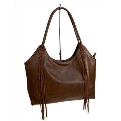 Женская сумка из искусственной кожи, цвет коричневый