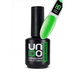 Uno Камуфлирующее базовое покрытие для гель-лака / Rubber Color Base Gel, Neon Green, 12 г KRISTALLER, 1108993