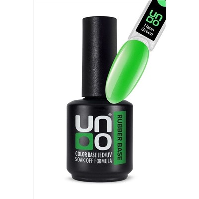 Uno Камуфлирующее базовое покрытие для гель-лака / Rubber Color Base Gel, Neon Green, 12 г KRISTALLER, 1108993