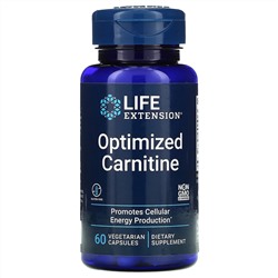 Life Extension, Оптимизированный карнитин, 60 вегетарианских капсул
