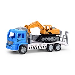 Автовоз "Мегастройка" с экскаватором, в пакете