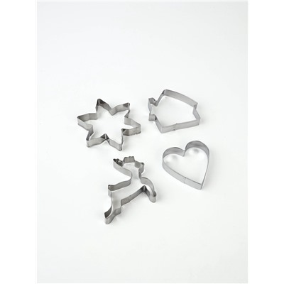 Формы для выпечки новогодние «Рождество», набор 4 шт. + лопатка