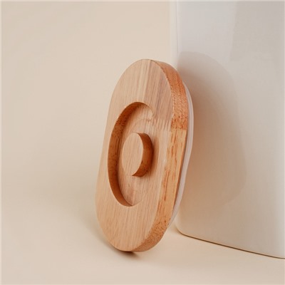 Банка для сыпучих SL Home «Тренто», 1 л,11×7.5×18.5 см, фарфор, белая