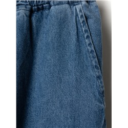 Брюки текстильные джинсовые для девочек