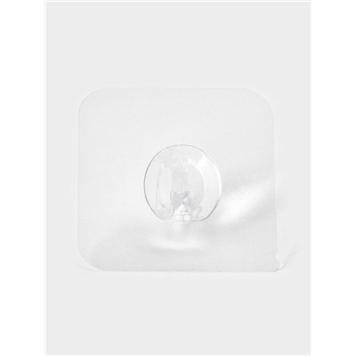 Крючки самоклеящиеся настенные прозрачные, 5.6×5.6 см, 10 шт.