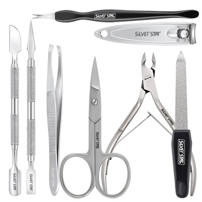 Silver Star Маникюрный набор «МН 08-2» Красный кошелек на кнопке 8 предметов