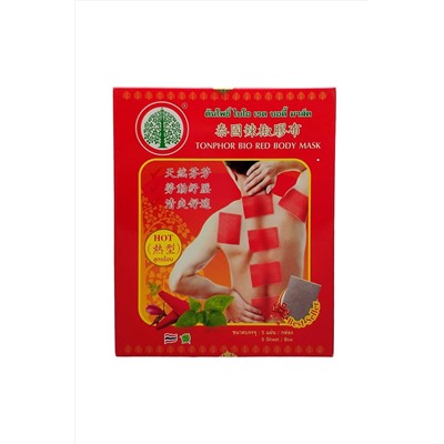 TONPHOR Согревающий перцовый пластырь / Bio Red Body Mask Hot, 5 шт./уп. KRISTALLER, 1110478