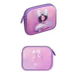 Кошелек для банкнот и монет 125х95х18 мм "БАЛЕРИНА С БАНТОМ" неопрен,молния 72337 Феникс