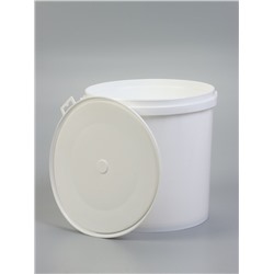 Ведро «ПластоС», с герметичной крышкой, d=20.5 см, h=21.5 см, цвет белый, 5 л.