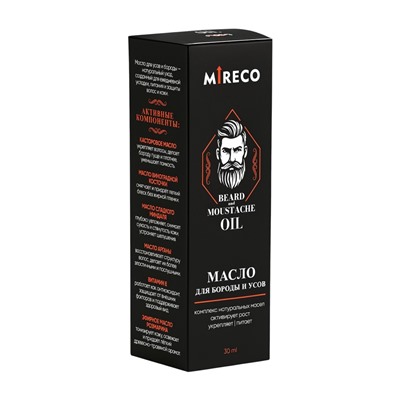 Масло для бороды и усов Mireco стекло, 30 мл