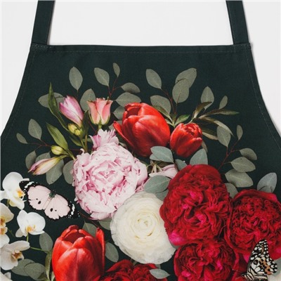 Фартук «Этель» Flowers, 60×70 см, 100% хлопок, саржа 190 г/м²