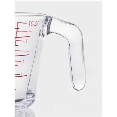 Кувшин мерный Доляна «Классика», 350 мл, 15×10.5×9 см, жаропрочное стекло, прозрачный