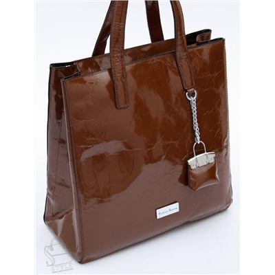 Сумка женская кожаная 91147SP brown Velina Fabbaino-Safenta в Новосибирске