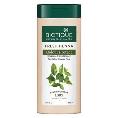 Biotique Bio Henna Leaf Fresh Texture Shampoo / Биотик Шампунь И Кондиционер С Листьев Хны 180 мл