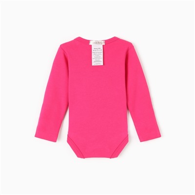Боди детское, цвет малиновый, рост 80 (9-12 мес)