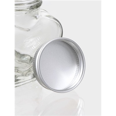 Банка стеклянная для хранения сыпучих продуктов «Сердце», 60 мл, 3,9×7,5 см, с пластиковой крышкой