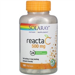 Solaray, Reacta-C, 500 мг, 180 вегетарианских капсул