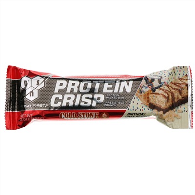 BSN, Protein Crisp, именинный торт, 12 батончиков, 57 г (2,01 унции) каждый