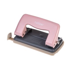 Дырокол на  12 л. металл "Рекорд" ассорти ,с линейкой 092222 Хатбер