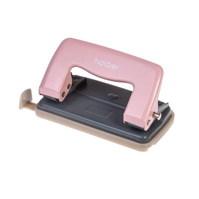 Дырокол на  12 л. металл "Рекорд" ассорти ,с линейкой 092222 Хатбер