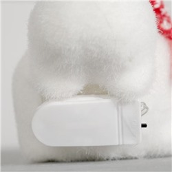 Светодиодная фигура «Медведица с медвежонком» 20×17×9 см, флок, батарейки CR2032×2 (не в комплекте), свечение тёплое белое