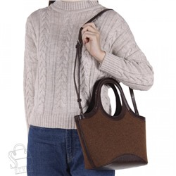 Сумка женская кожаная 56082BD brown Baidou/30