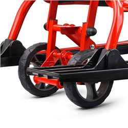 Игрушка Снегокат детский 111 "Mobile" с Т-образным толкателем и колесной базой (Котик на красном снегоходе)