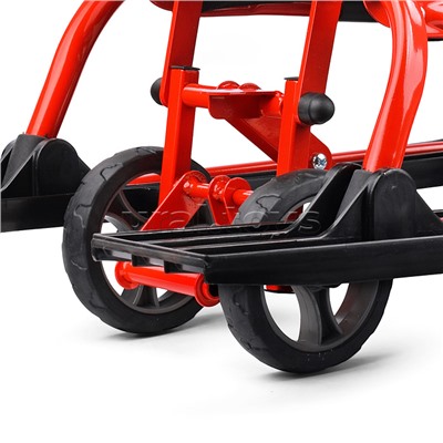 Игрушка Снегокат детский 111 "Mobile" с Т-образным толкателем и колесной базой (Котик на красном снегоходе)