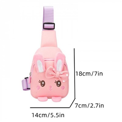 6118-2 сирень Рюкзак на одно плечо для девочек (18х14х7)