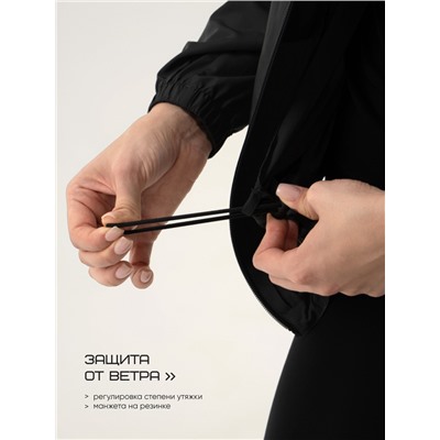 Ветровка женская Resport, р. 44, цвет чёрный, спортивная