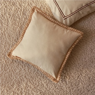 Наволочка декоративная с окантовкой SL Home «СофтЛайнс», 43×43 см, хлопок 100%