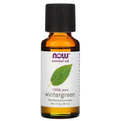 Now Foods, Essential Oils, 100% Pure Wintergreen, 1 fl oz (30 ml)