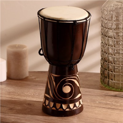 Сувенирный музыкальный инструмент барабан джембе «Светлый», 30×17×17 см, МИКС