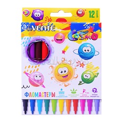 Фломастеры "Cosmo" 12 цветов с вентилируемым колпачком, в картонной коробке с подвесом