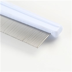 Расчёска «Комфорт» с частыми зубьями, нескользящая ручка, 21×3.5 см, голубая