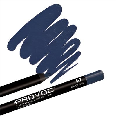 Provoc Гелевый карандаш-подводка для глаз водостойкий / Semi Permanent Gel Eye Liner №67 Magnetic, темно-сапфировый шиммер