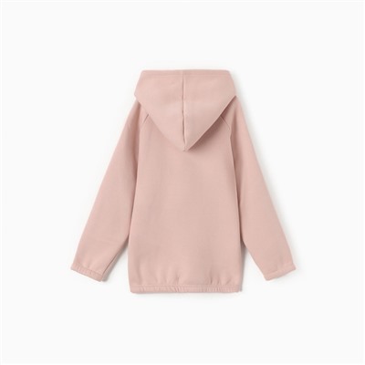 Толстовка (худи) детская MINAKU: Exclusive print, пудровая, Oversize, рост 104 см