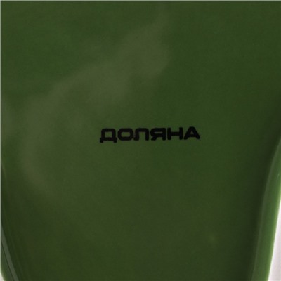 Блюдо сервировочное Доляна «Лист», 20.2×2.2 см, доломит, зелёное