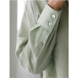 Блузка свободная с карманом из 100% хлопка