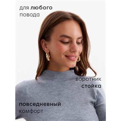 Джемпер женский с горлом MINAKU, серый, размер 42-44