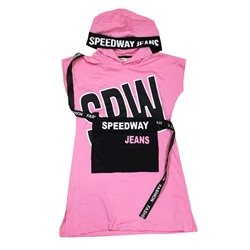 76895 Платье для девочки с капюшоном