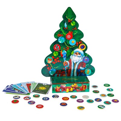 Настольная развивающая игра на новый год «Магнитная ёлка»