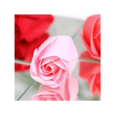 Мыльные розочки, цветные оттенки, набор 18 шт.