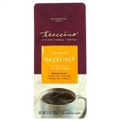 Teeccino, травяной кофе из цикория, средней прожарки, без кофеина, фундук, 312 г (11 унций)