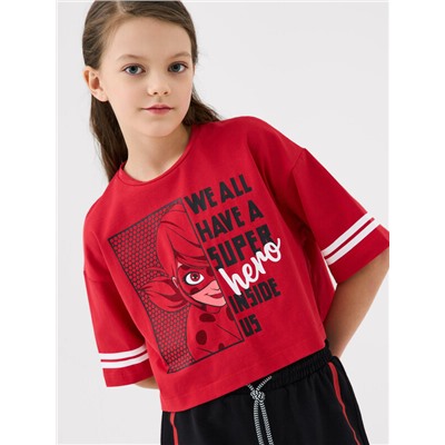 Фуфайка трикотажная для девочек (футболка)