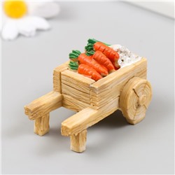 Фигурка для флорариума полистоун «Тележка с овощами», 6×4×4.4 см, МИКС