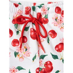 Комплект трикотажный для девочек: фуфайка (футболка), шорты