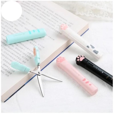 Ножницы мини складные и острые 8.7 см "Лапка котика"