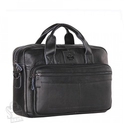 Портфель мужской кожаный 11018Z black Zinimsk