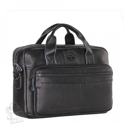 Портфель мужской кожаный 11018Z black Zinimsk